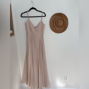 Brideside Kat Bridesmaid Dress- Sand